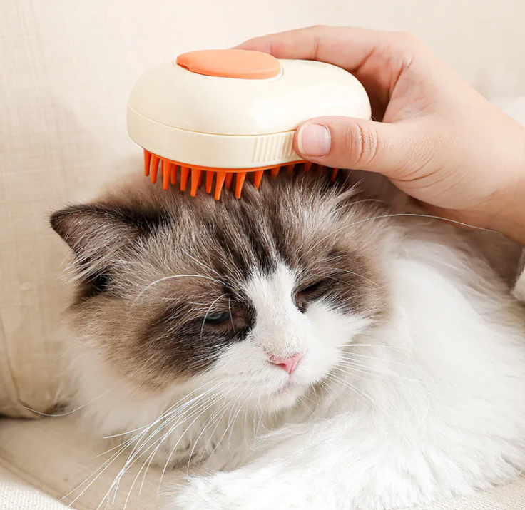 3-in-1 Steam Pet Grooming Brush | Detangle, Massage & Shine