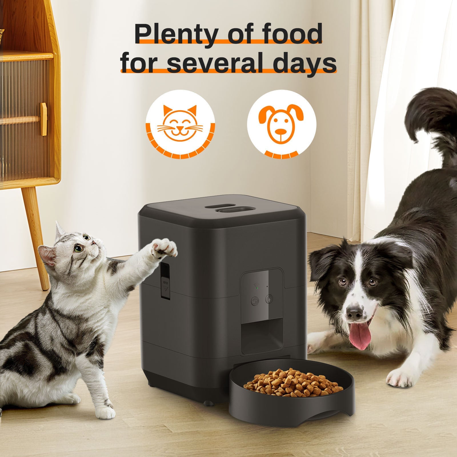 Smart WiFi Automatic Pet Feeder | Timed & Remote Controlled